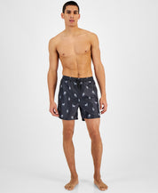International Concepts Men's Zebra Ditsy 5" Board Shorts Xxl  Black