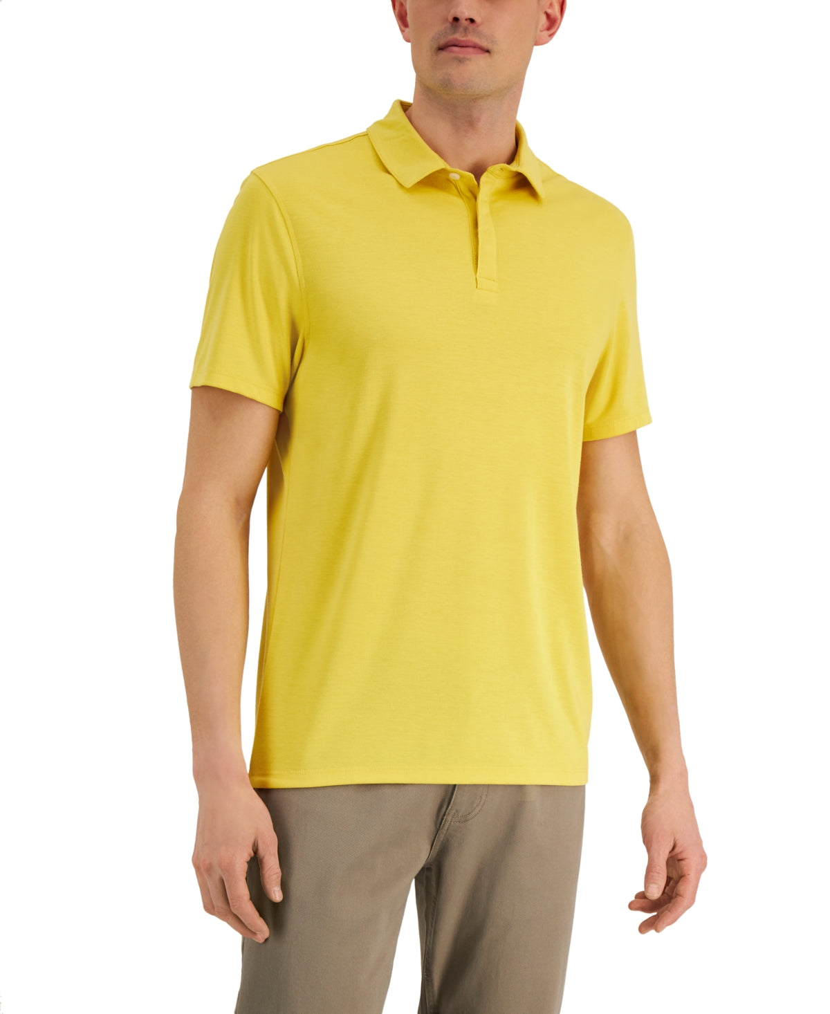 Alfani Mens Fitness Polo Shirt Yellow 2XL