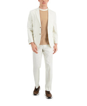 Nautica Men's Modern-Fit White Cream Cotton Two Piece Suit 36R / 30 x 32