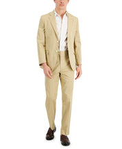 NAUTICA Men's Modern-Fit Stretch Cotton Solid Suit Tan 42R / 36 x 32 Khaki