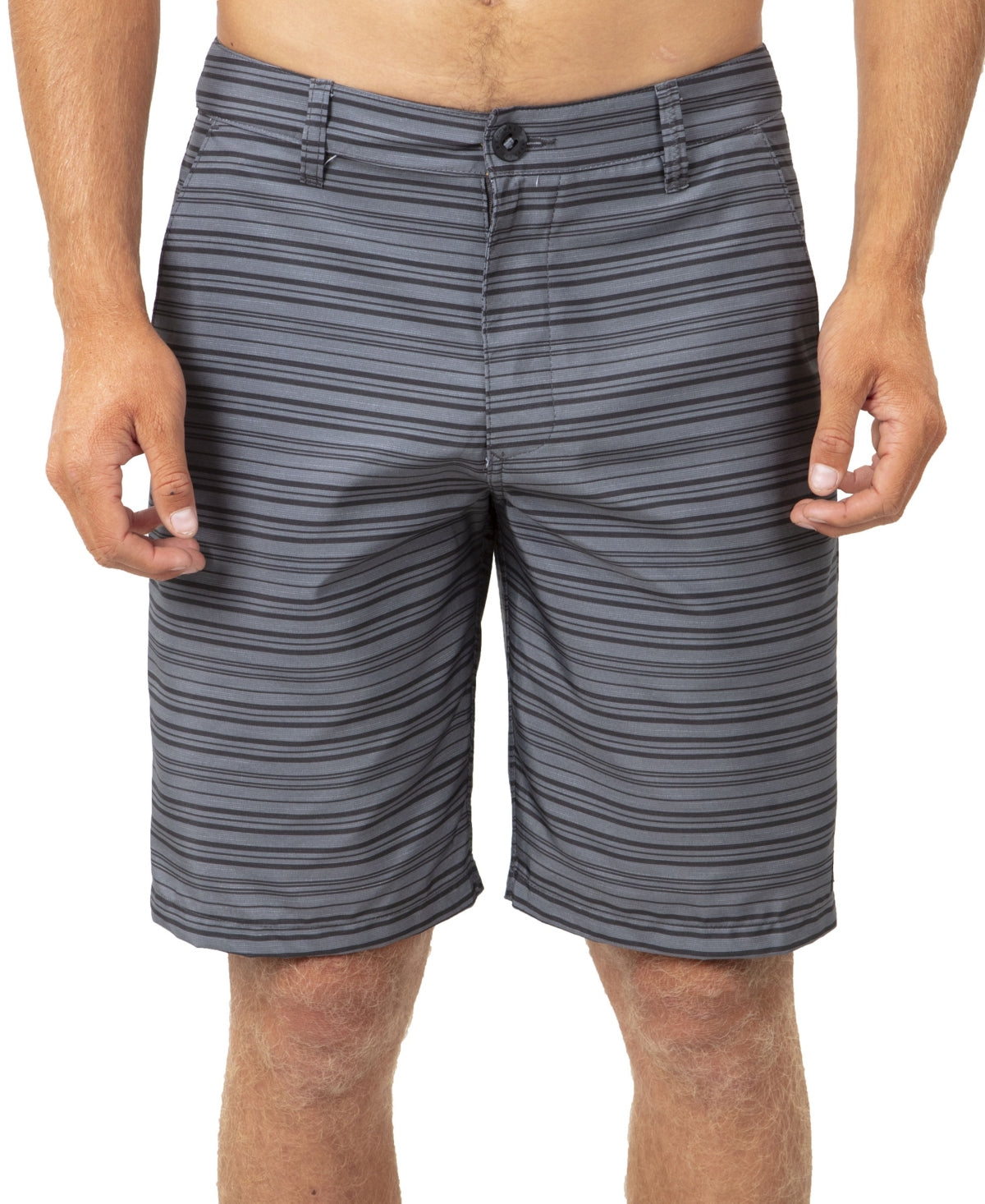 Rip Curl Men's Alchopaulic Stripe Swimsuit Trunks Dark Gray 30 Reg
