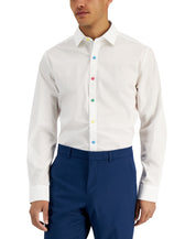 Bar III Men's Button Down Dress Shirt White Small