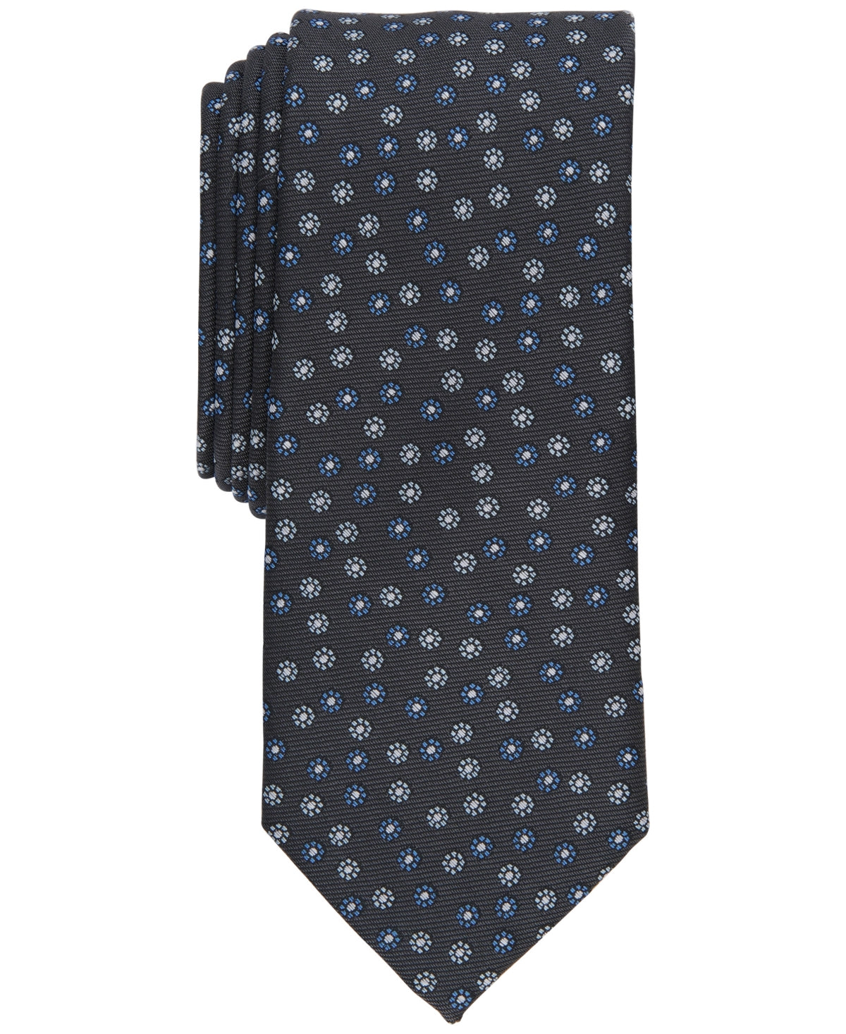 Bar Iii Men's Necktie Wolk Neat Tie Black Osfa Reg