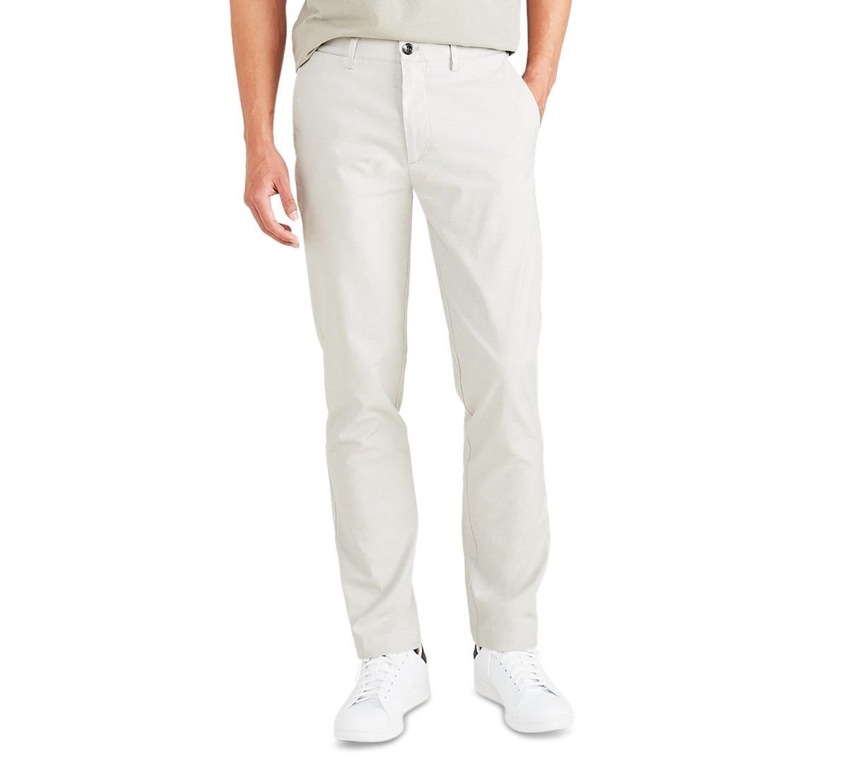 Dockers Men's Alpha Slim Fit Flex Stretch Chino Pants High Rise Grey 34 x 32