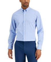 Club Room Men's Blue Button Down Slim Fit Dress Shirt Small