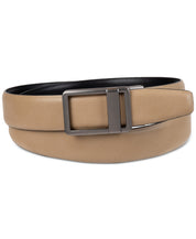 Kenneth Cole Reaction Mens Reversible Faux Leather Sand Black Large 38 - 40