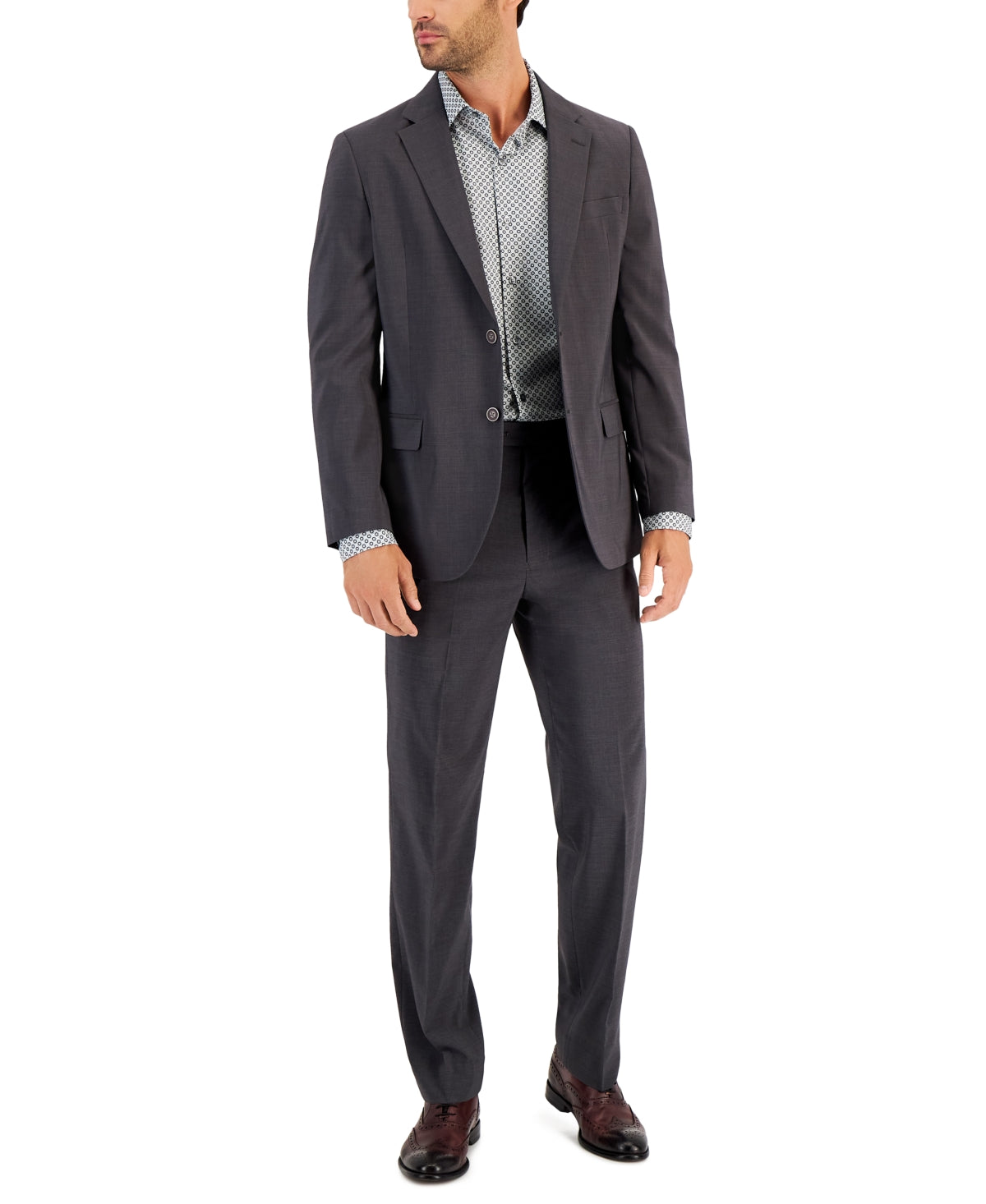 Nautica Men's Modern Fit Stretch Suit Jacket Dark Grey 40S US