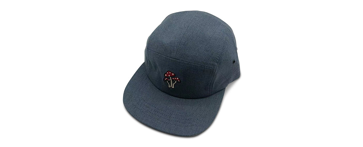 Sun Stone Mens Mushroom Graphic Hat Denim Blue OS