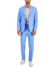 Nautica Men's Modern-Fit Comfort Stretch Linen Suit 48R / 43 x 32 Light Blu