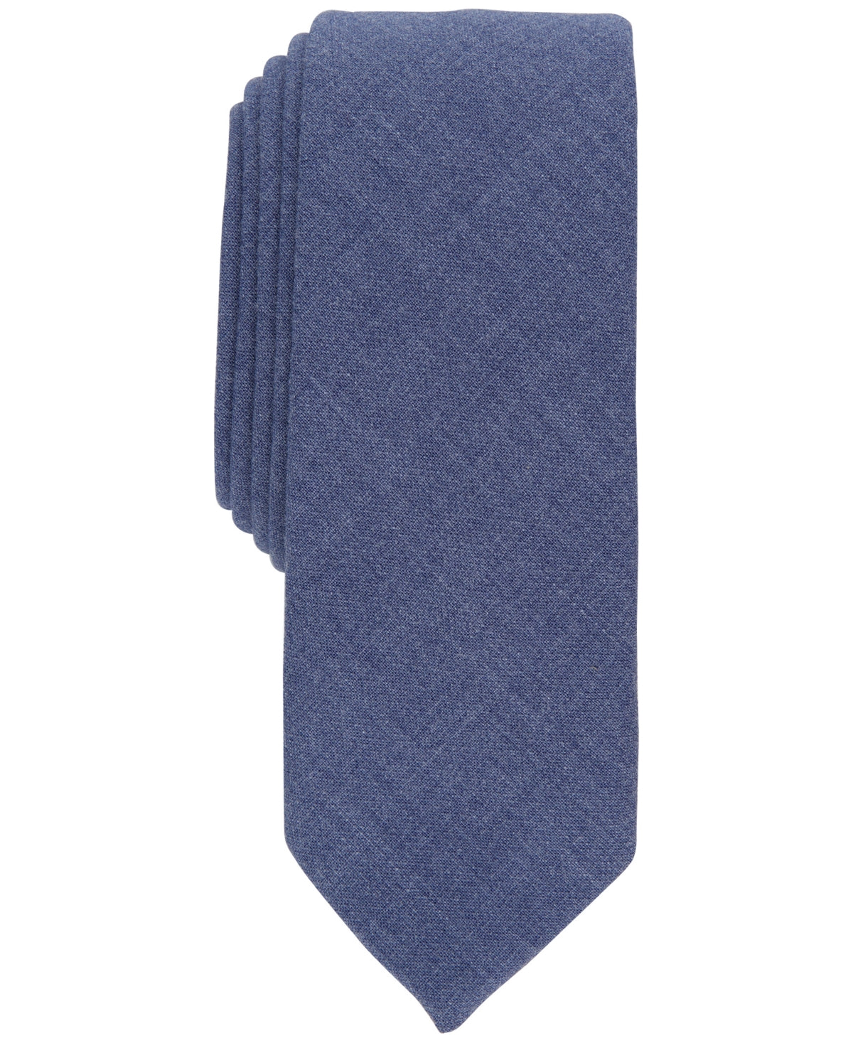 Bar Iii Men's Forte Textured Skinny Tie Dark Blue