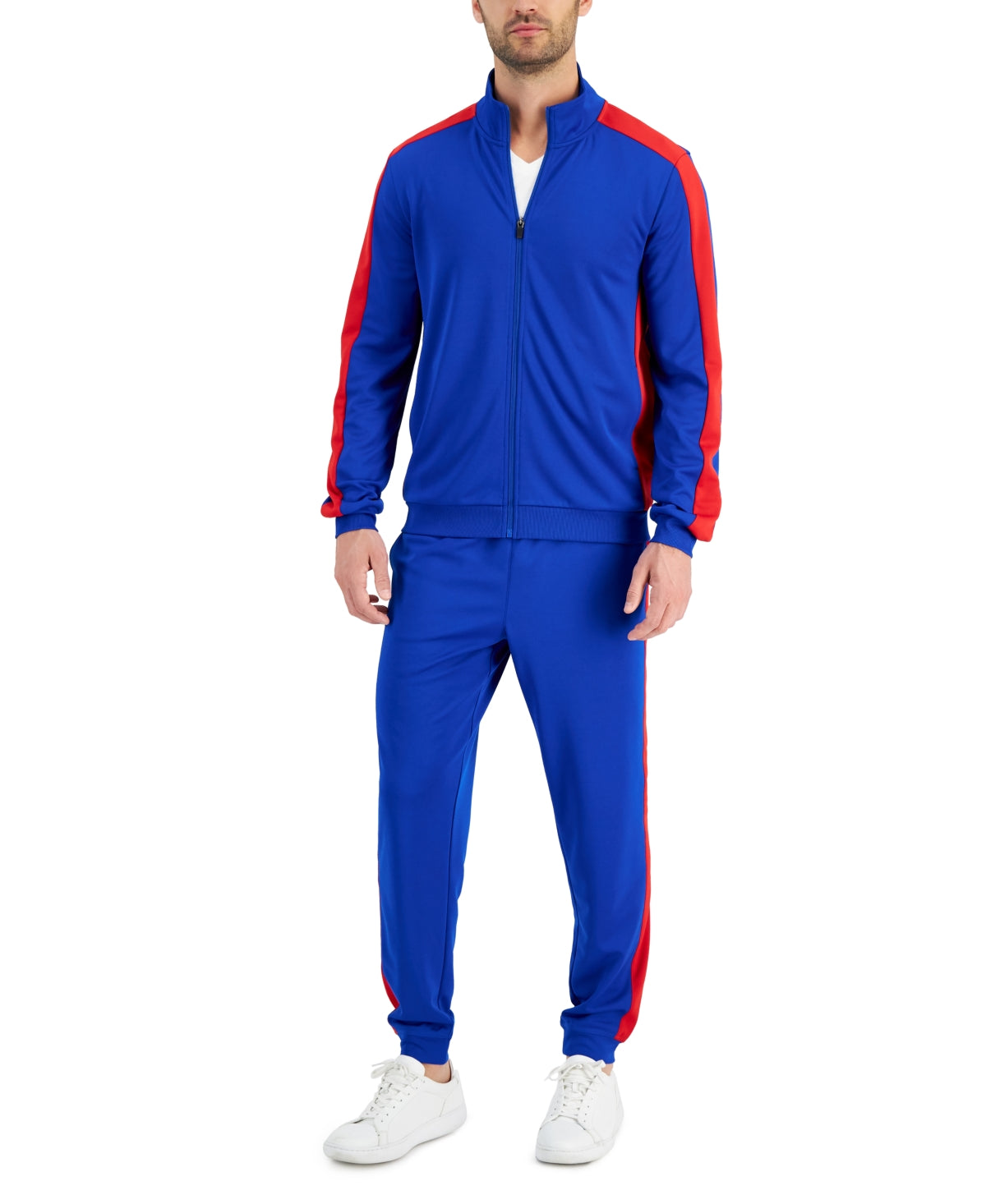 ID Ideology Men's Regular-Fit Moisture-Wicking Knit Jacket 4XB 4XL Big Blue
