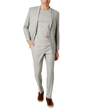 Kenneth Cole Mens Slim fit Suit Jacket Blazer 40 R Light Grey Solid