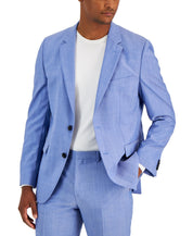 HUGO BOSS Modern-Fit Solid Light Blue Suit Jacket 44L Wool Sport Coat