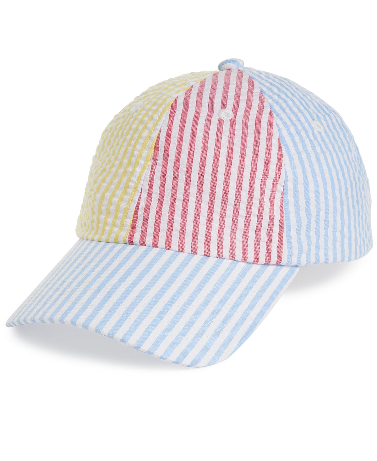 Club Room Men's Striped Baseball Hat  Blue/Pink Osfa Reg