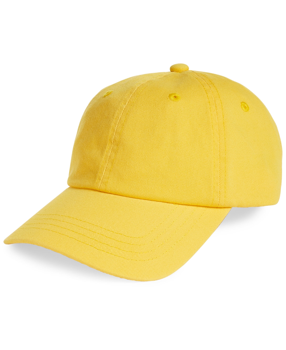 Club Room Mens Solid Baseball Hat Mustard Yellow OS
