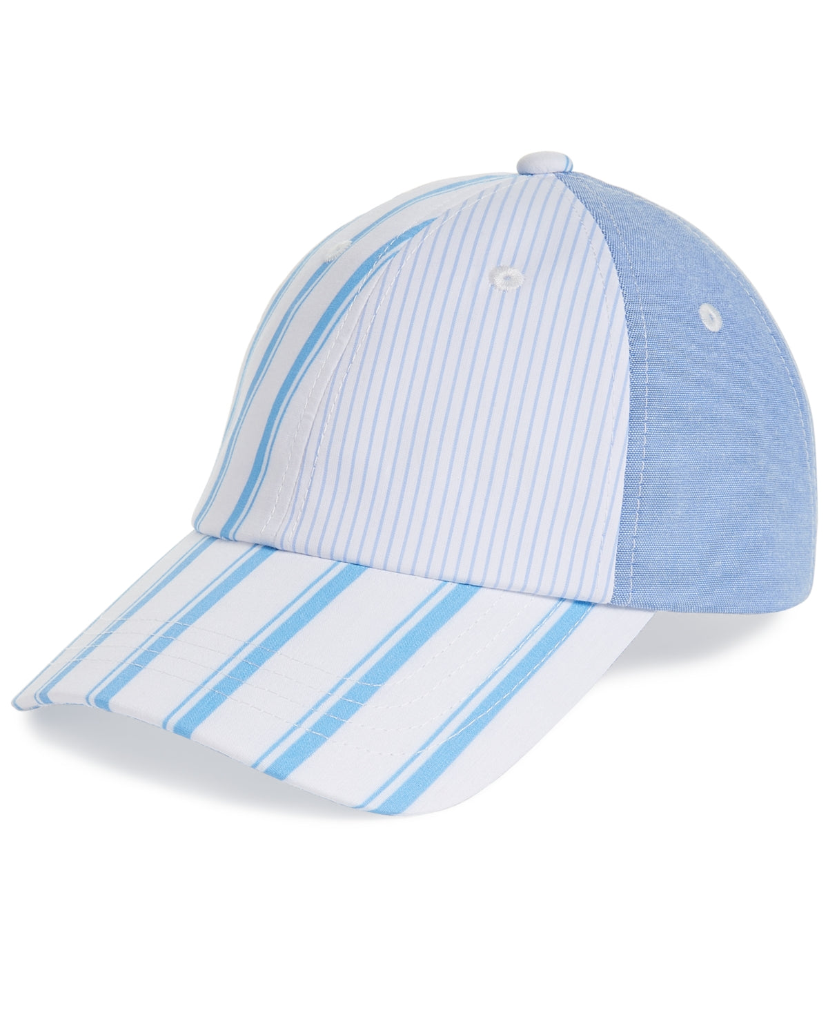 Club Room Men's Blue Striped Baseball Hat Osfa Reg