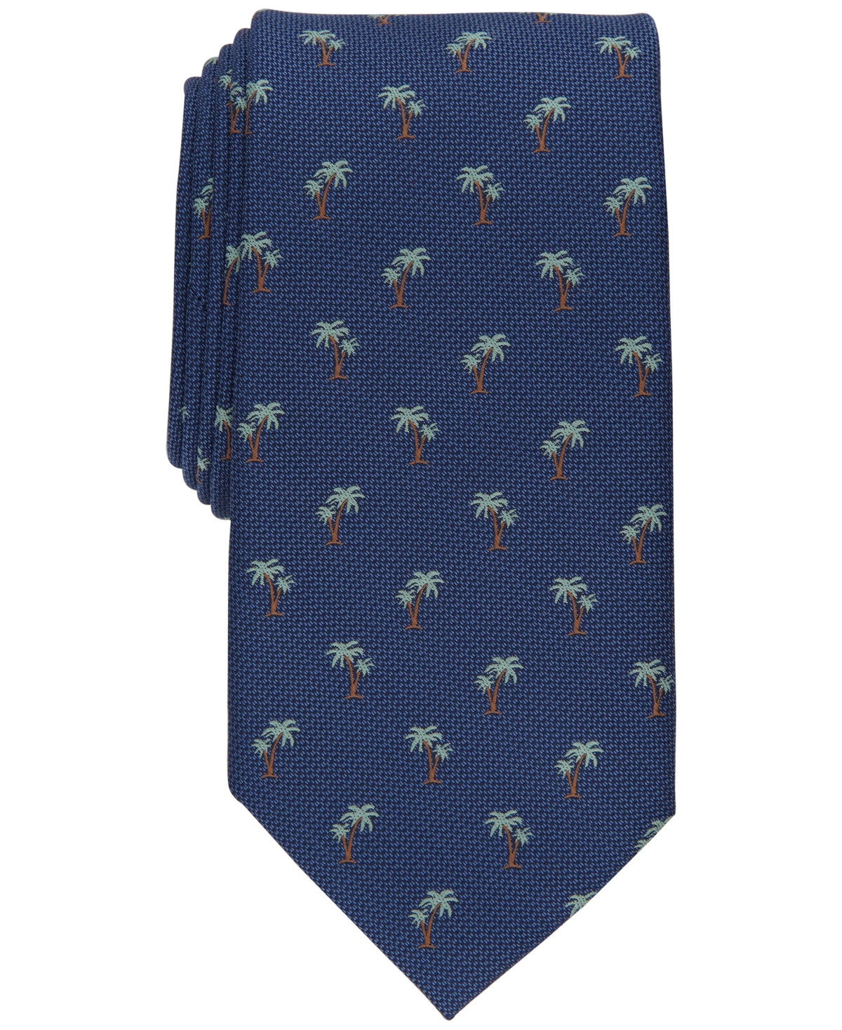 Club Room Men's Classic Palm Tree Tie Blue Necktie