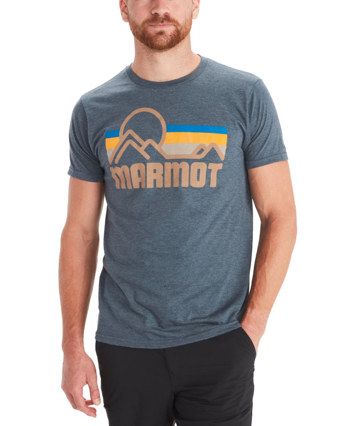Marmot Men's Coastal Short sleeve T shirt Blue Small