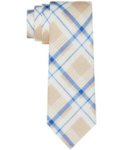 Tommy Hilfiger Mens Slim Tie Plaid Linen Taupe Necktie One Size