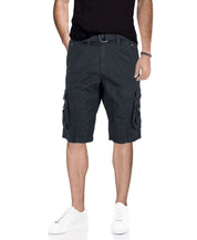 X-Ray Mens Belted Snap Detail 12.5" Cargo Shorts Navy 40