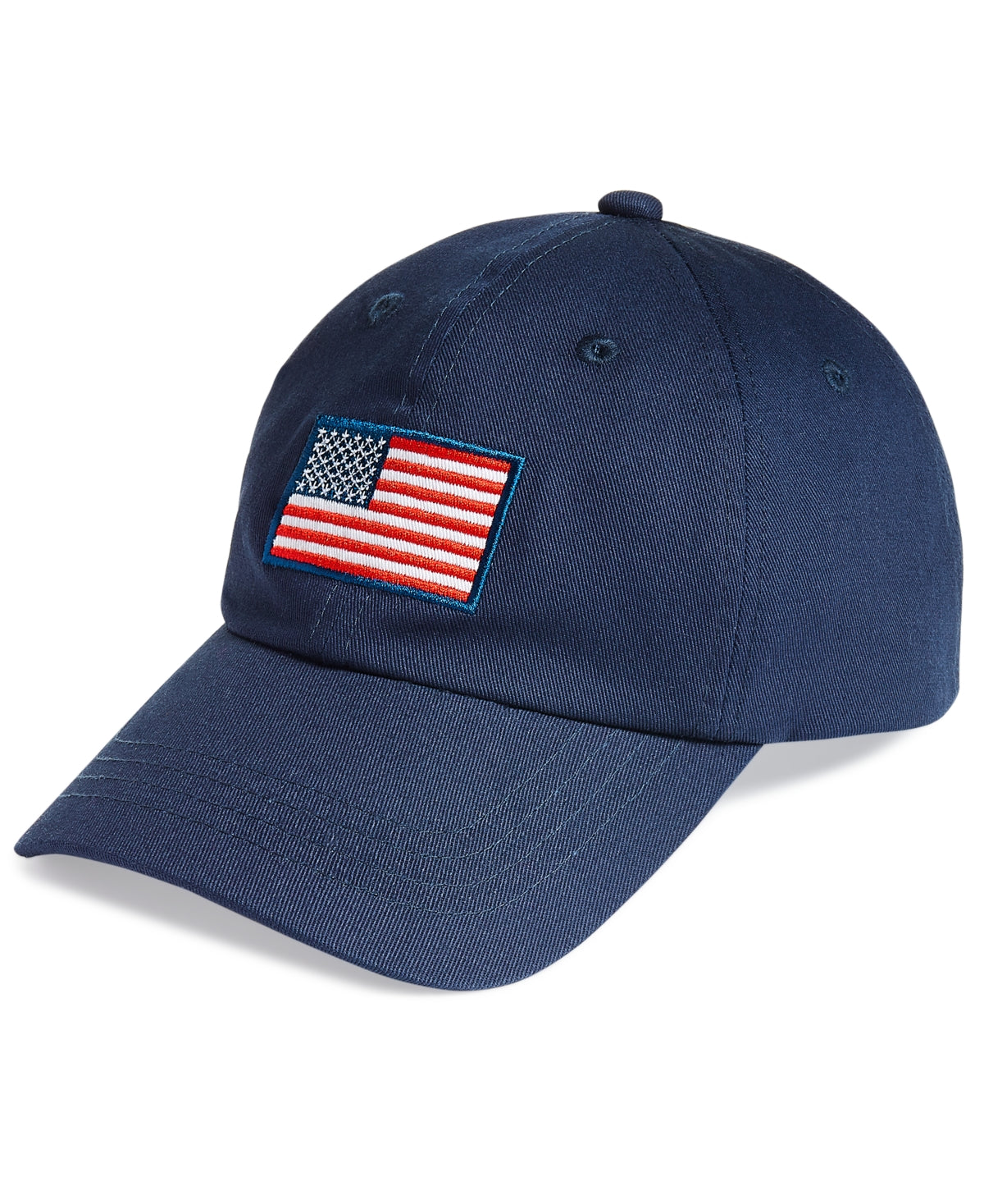Club Room Mens Graphic Flag Navy Blue Baseball Cap Hat