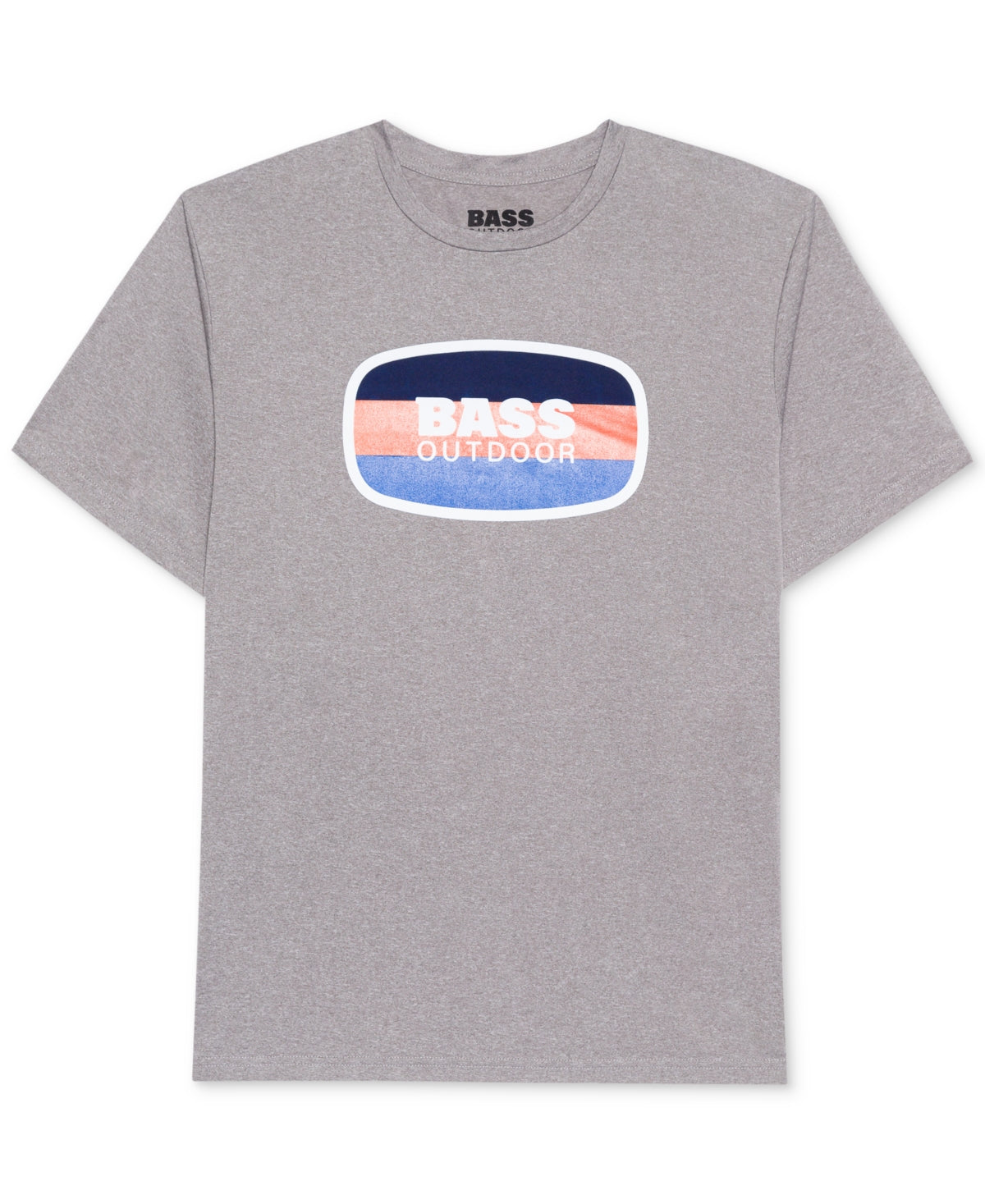 BASS OUTDOOR Mens Logo Short Sleeve T-Shirt Grey Heather 2XL