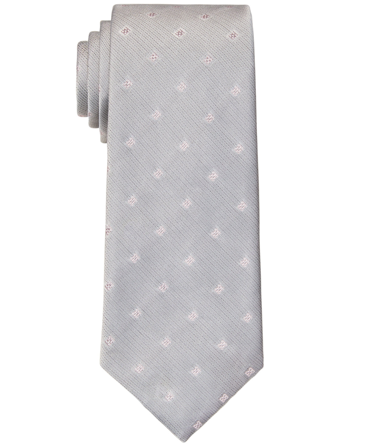 Calvin Klein Mens Slim Geo Tie Pink Grey OS