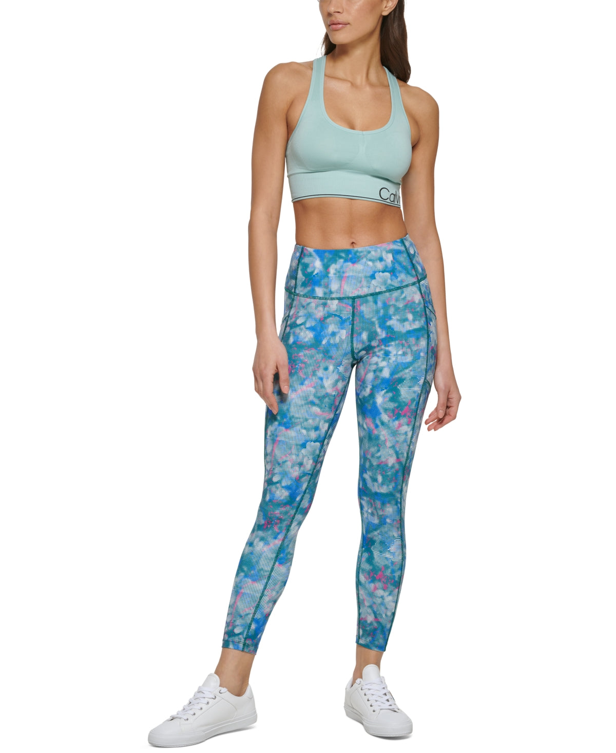 Calvin Klein Women Regular fit High Rise Leggings Small Blue