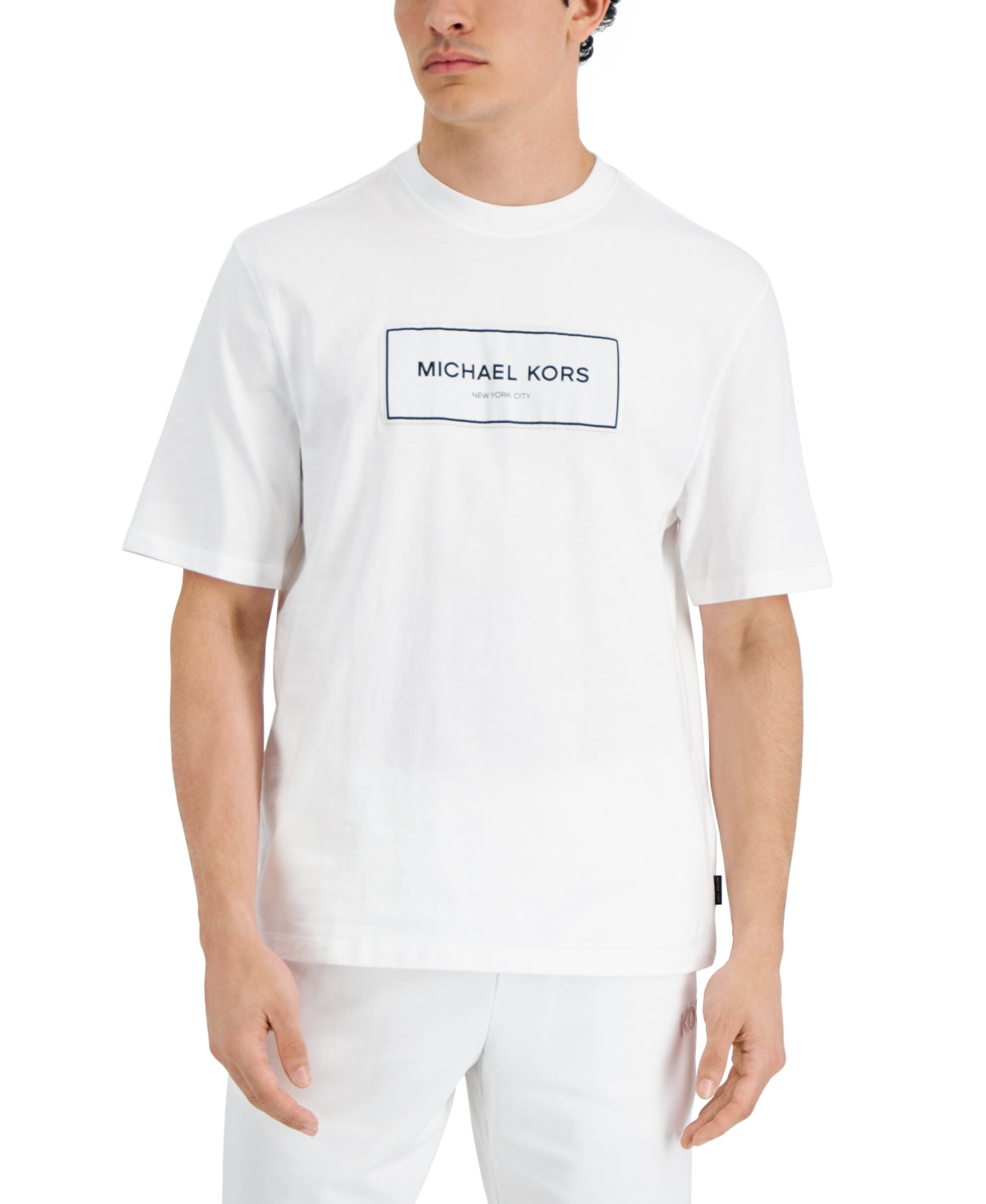 Michael Kors Mens Flagship Box Logo T shirt White Large