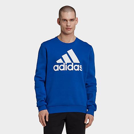 Adidas Men's Logo Graphic Crewneck Sweatshirt Royal Blue White Large