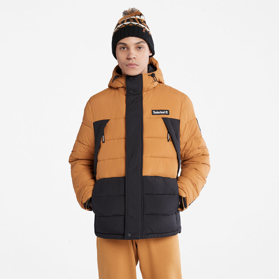Timberland Men's Outdoor Puffer Jacket Archive Wheat Boot Black XL