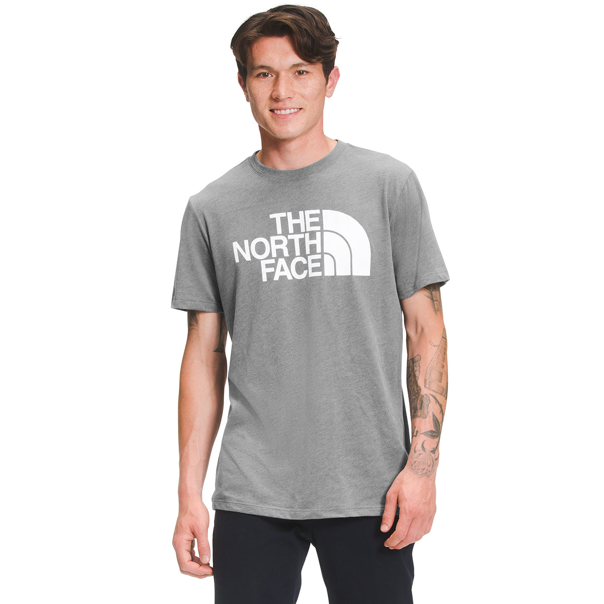 The North Face Men's Grey White Half Dome Logo T-Shirt XL