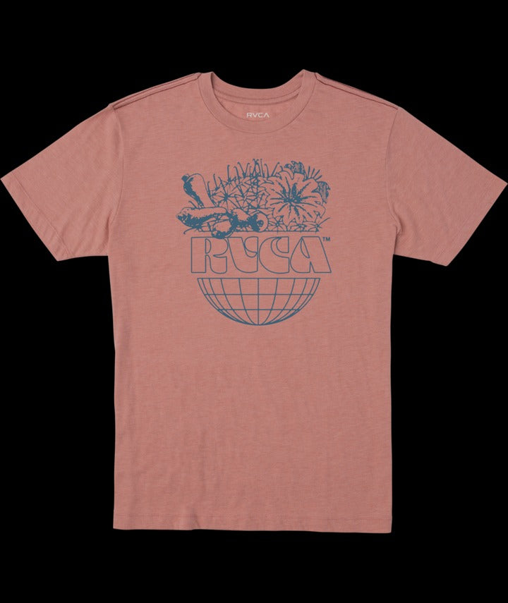 RVCA Mens Cactus World Tee Shirt XL Red
