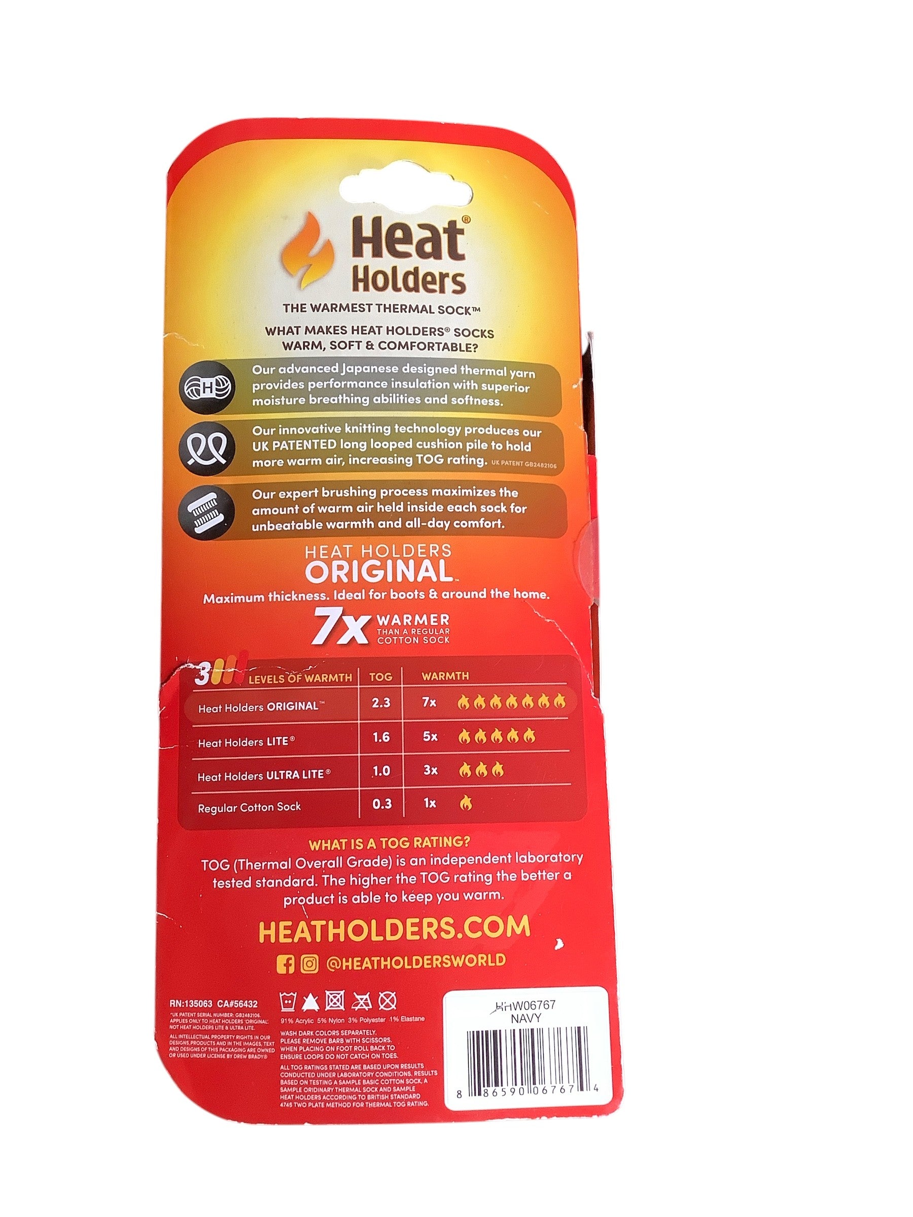 Heat Holders Womens Crew Socks 5-9 Blue Thermal