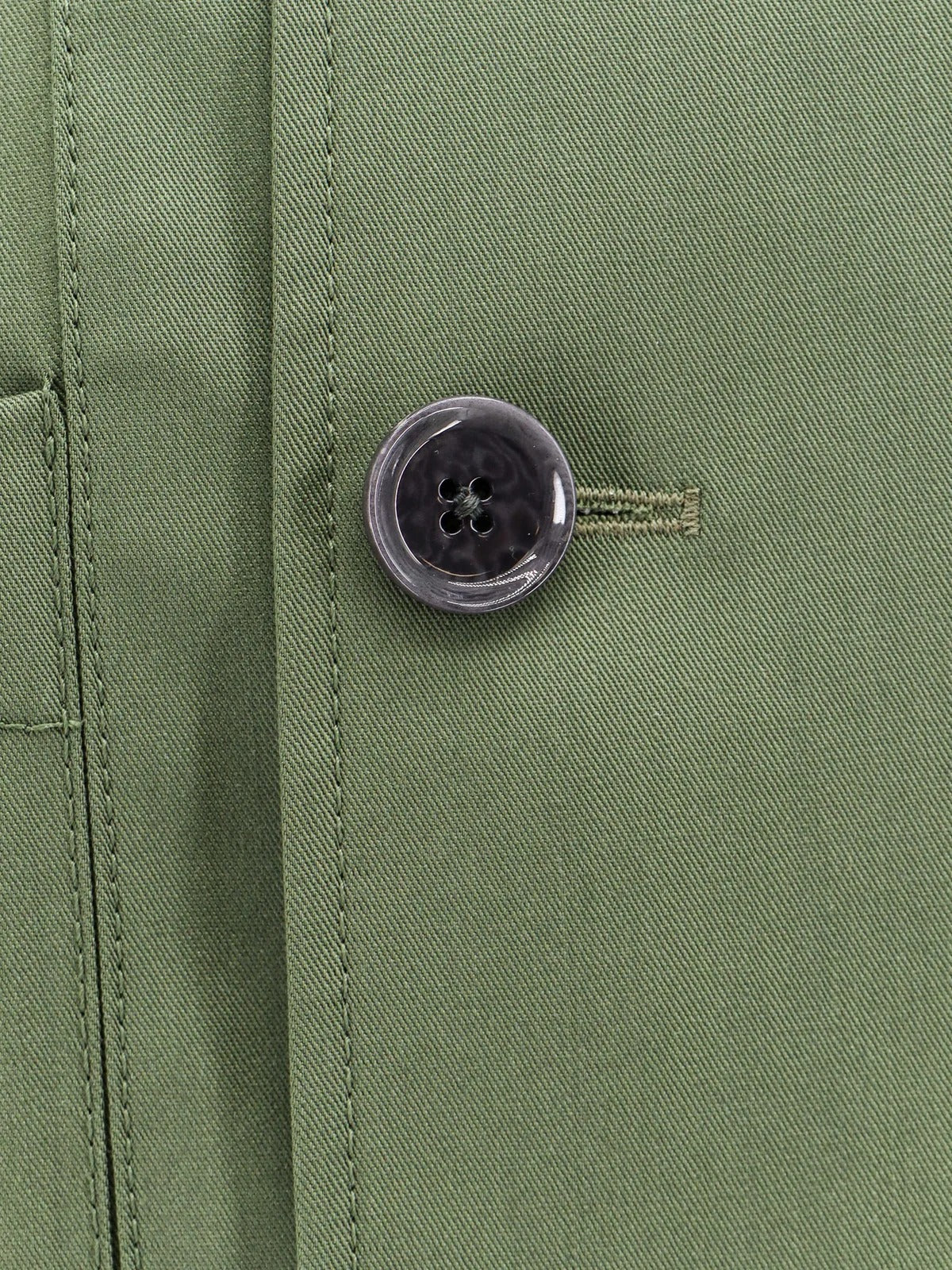 Lemaire Lemaire Military Inspired Button-Up Jacket Overshirt Medium Green