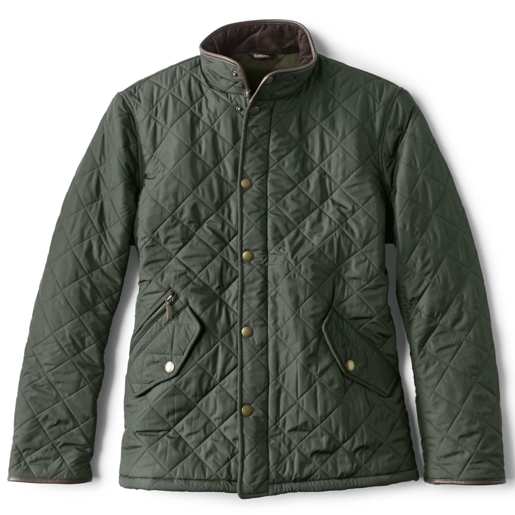 Barbour Mens Powell Quilted Jacket Olive Green XXL