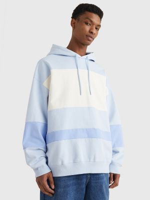 Tommy Jeans Men's Color Blocked Hoodie Sweatshirt XXL Blue