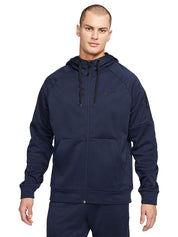 Nike Mens Regular fit Hoodie Sweatshirt Small Blue Solid Full Zip