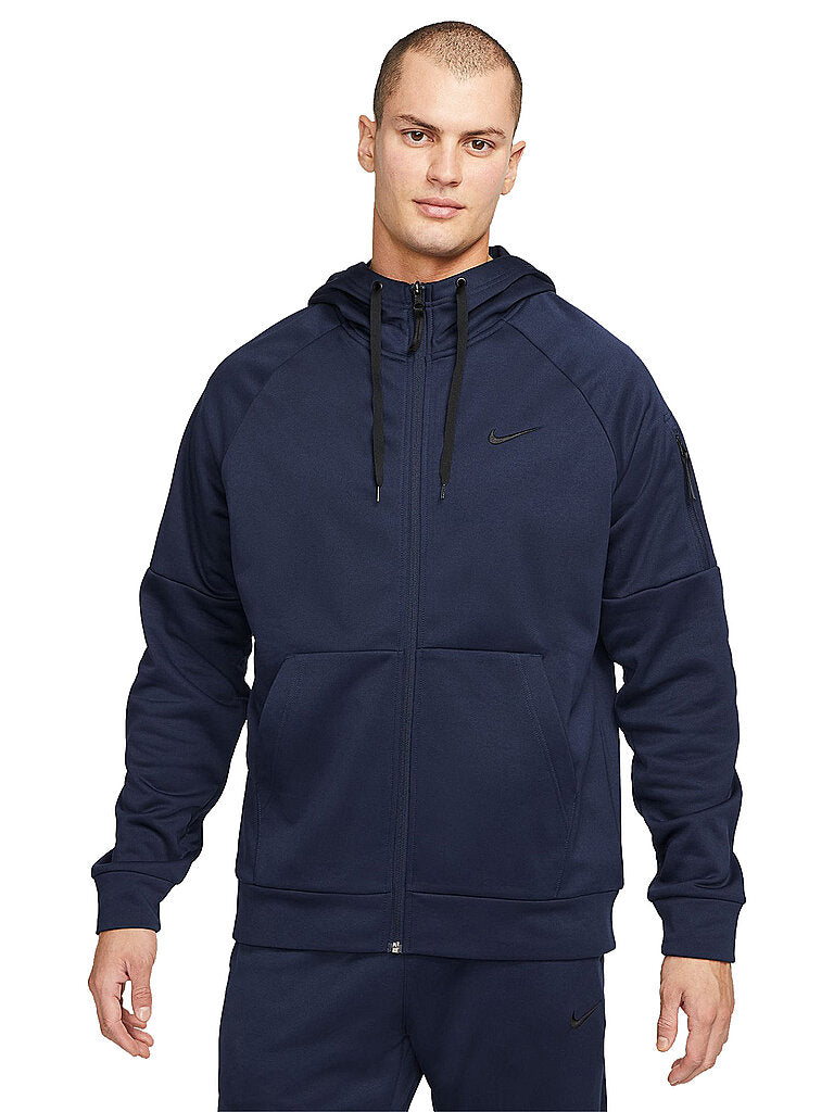 Nike Mens Regular fit Hoodie Sweatshirt Large Blue Solid Full Zip