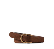 Polo Ralph Lauren Men's Suede D Ring Belt Brown Medium