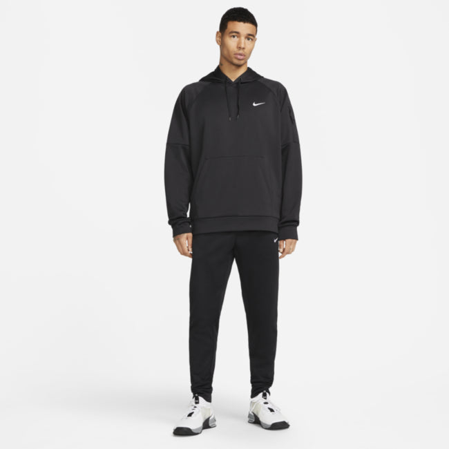 Nike Mens Therma-FIT Long-Sleeve Pullover Hoodie Sweatshirt Black Medium