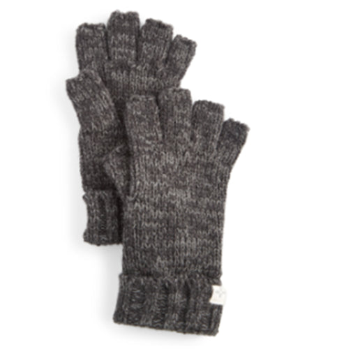 Sun + Stone Mens Fingerless Gloves Black ONE SIZE