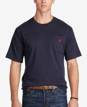 Polo Ralph Lauren Mens Solid Pocket Short Sleeve T Shirt Ink 4XB