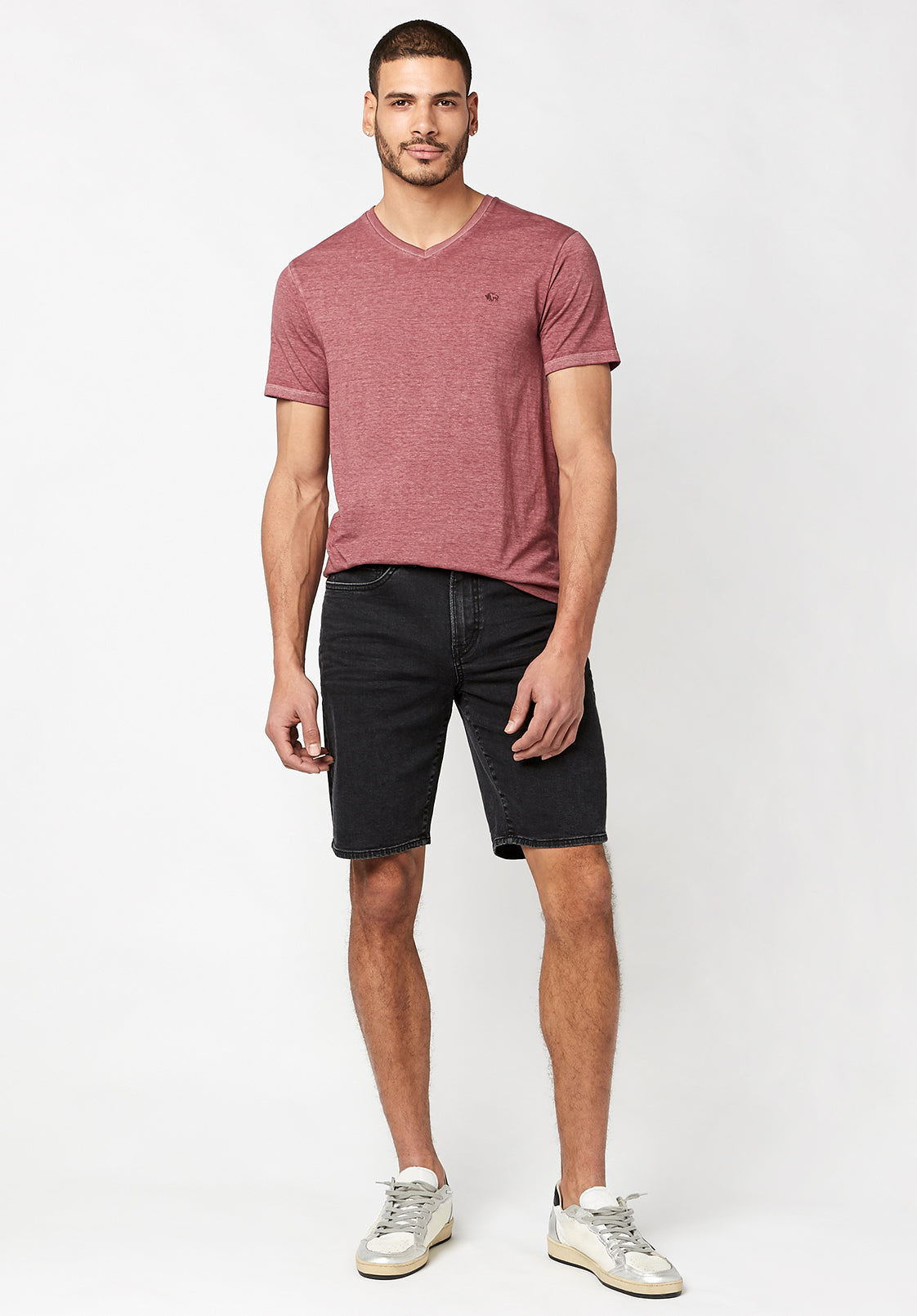 Buffalo David Bitton Men's Burnout Long Kanek T shirt XXL Crush Velvet