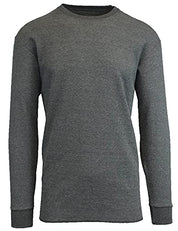 Galaxy BY Harvic Mens Long Sleeve Thermal Shirt Grey 2XL