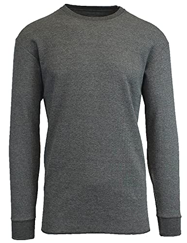 Galaxy BY Harvic Mens Long Sleeve Thermal Shirt Grey 2XL