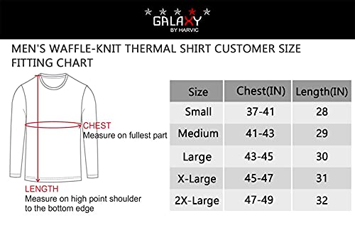Galaxy BY Harvic Mens Long Sleeve Thermal T Shirt White Medium