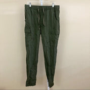 GALAXY by HARVIC Mens Cargo Twill Jogger Pants Green Large