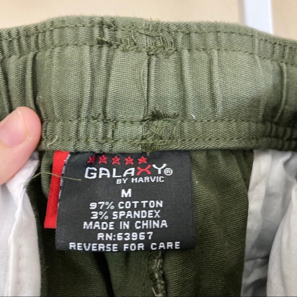 Galaxy by Harvic NEW Woman’s Cargo Pants Green Medium