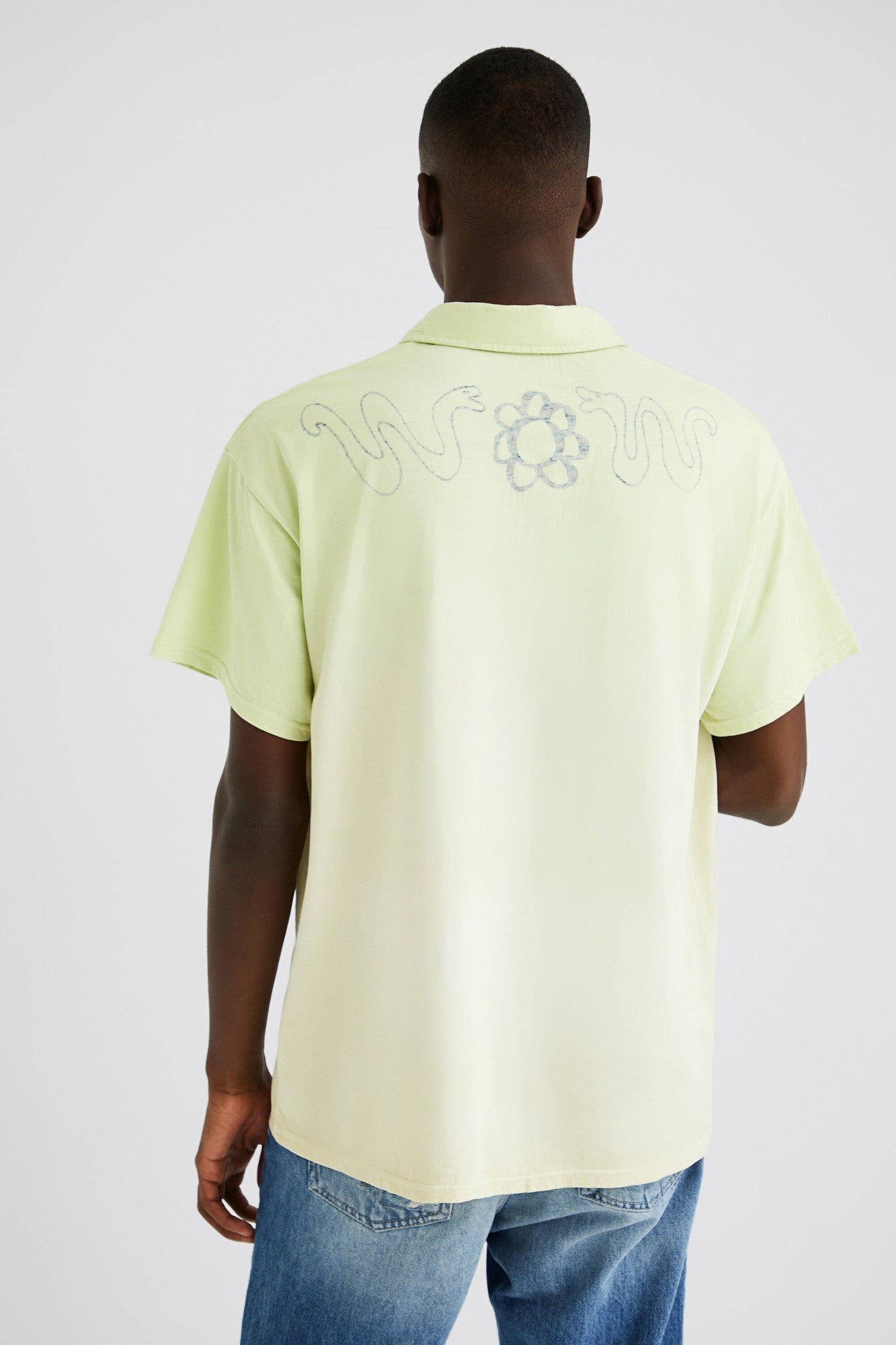 Desigual Men's Polo Shirt Large Green Old Cactus